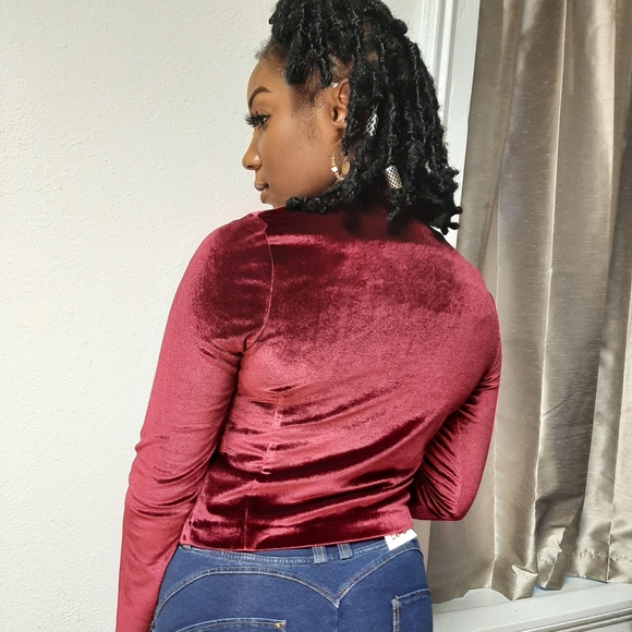 Midnight Velvet Jacket - Wine - Picture 4 of 4